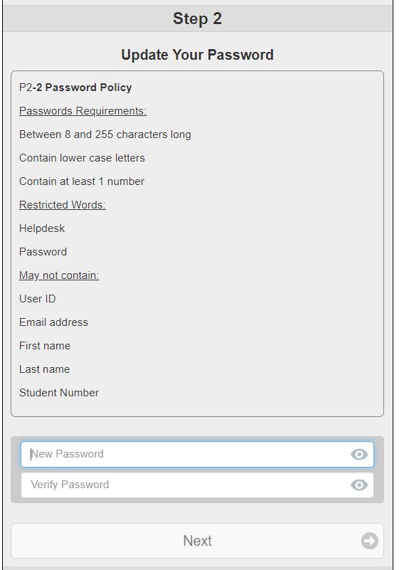 Change password