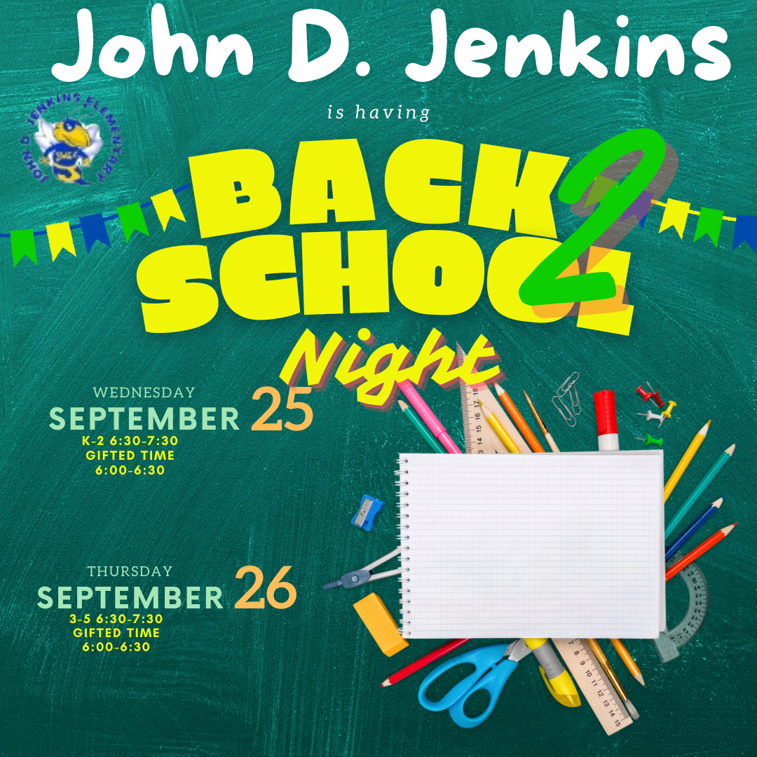 Back to school night jenkins elementary school