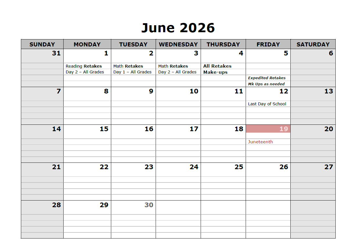 Jun SOL Dates