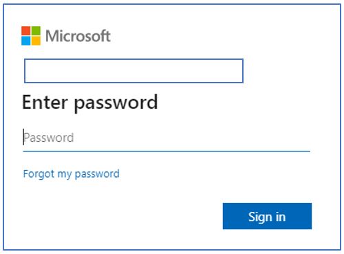 password screen shot
